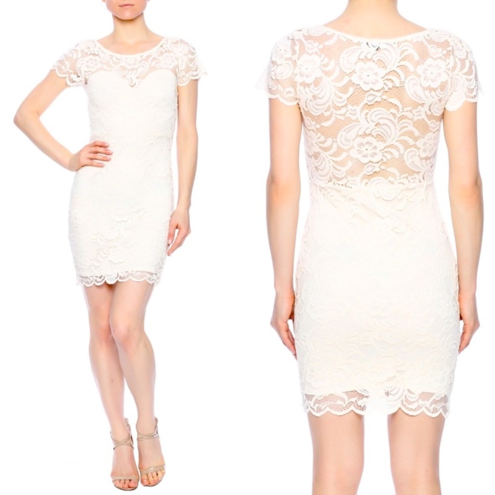 Ambiance small White lace dress bodycon mini new